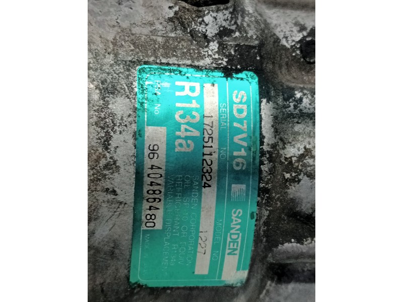 Recambio de compresor aire acondicionado para peugeot expert kombi referencia OEM IAM 9640486480 SD7V16 
