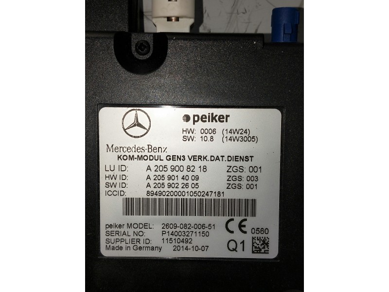 Recambio de modulo electronico para mercedes clase c (w205) lim. referencia OEM IAM A2059008218 A2059014009 