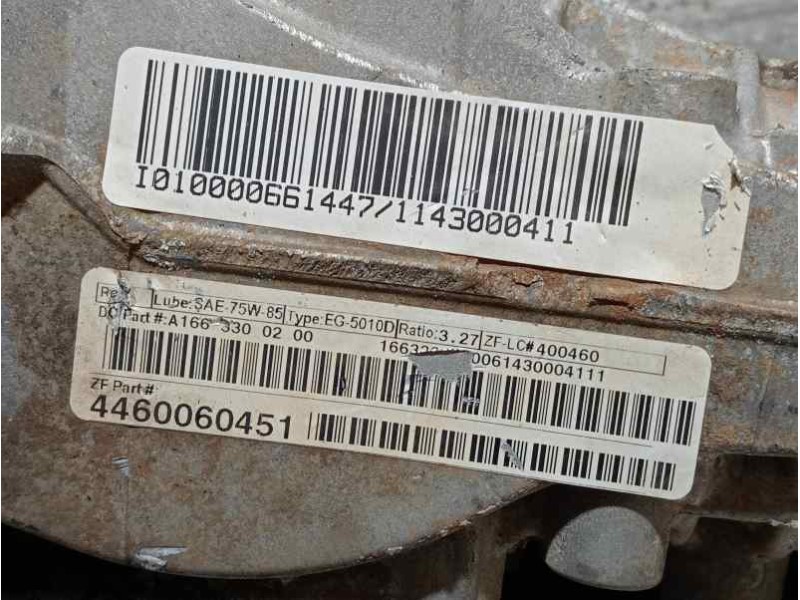 Recambio de diferencial delantero para mercedes clase m (w166) referencia OEM IAM A1663300200  R = 3.27