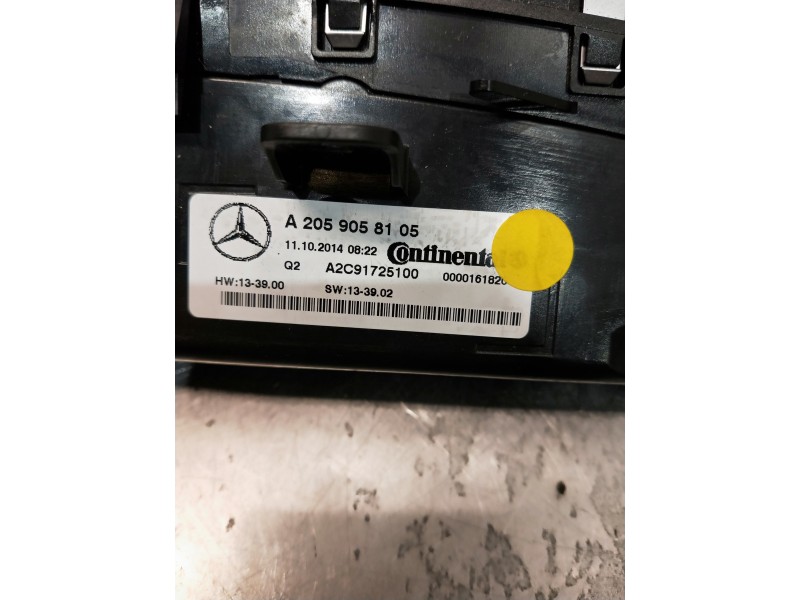 Recambio de mando calefaccion / aire acondicionado para mercedes clase c (w205) lim. referencia OEM IAM A2059058105 A2C91725100 