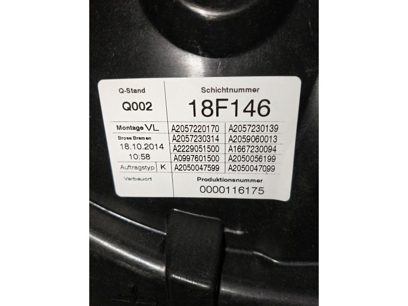 Recambio de elevalunas delantero izquierdo para mercedes clase c (w205) lim. referencia OEM IAM A2057220170 A2057230139 4P