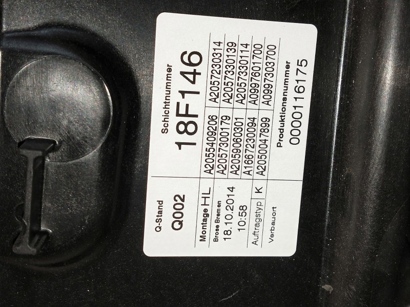Recambio de elevalunas trasero izquierdo para mercedes clase c (w205) lim. referencia OEM IAM A2055409206 A2057230314 4P