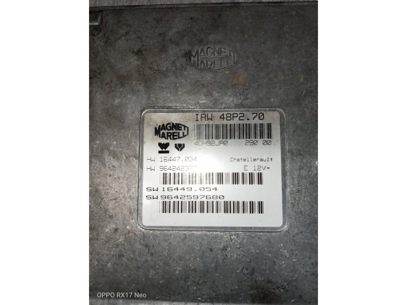 Recambio de centralita motor uce para peugeot 206 berlina xn referencia OEM IAM 9642597680 9642423780 IAW48P270