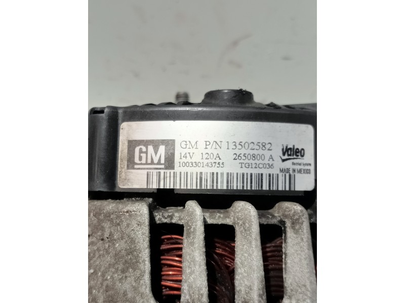 Recambio de alternador para opel insignia berlina 2.0 16v cdti referencia OEM IAM 13502582 2650800A TG12C036