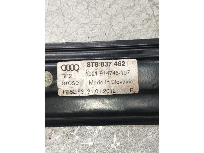 Recambio de elevalunas delantero derecho para audi a5 sportback (8t) referencia OEM IAM 8T8837462  5P