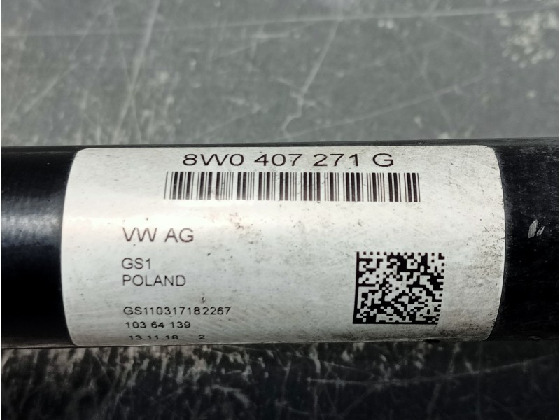 Recambio de transmision delantera derecha para audi a4 avant (8wd) referencia OEM IAM 8W0407271G 10364139 