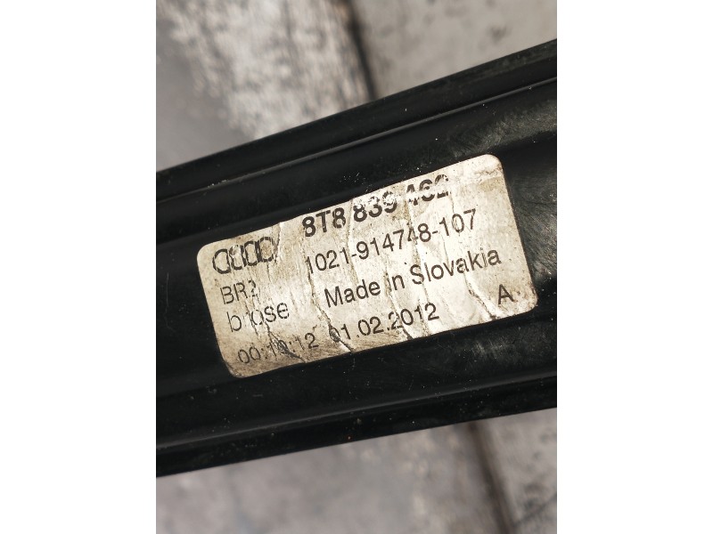 Recambio de elevalunas trasero derecho para audi a5 sportback (8t) referencia OEM IAM 8T8839462  5P