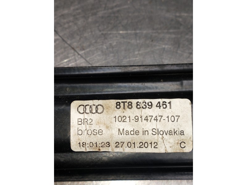 Recambio de elevalunas trasero izquierdo para audi a5 sportback (8t) referencia OEM IAM 8T8839461  5P