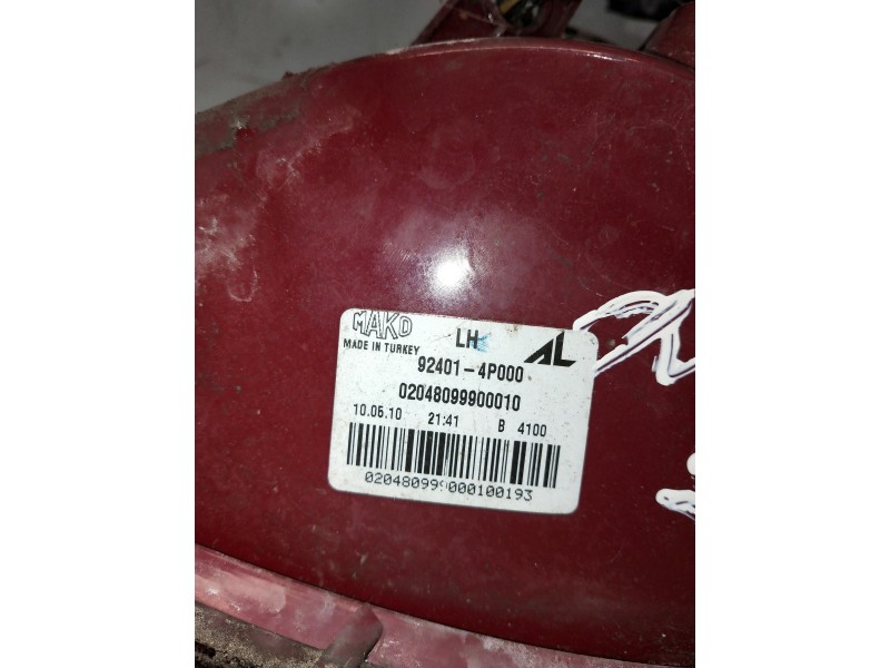 Recambio de piloto trasero izquierdo para hyundai i20 referencia OEM IAM 924014P000  