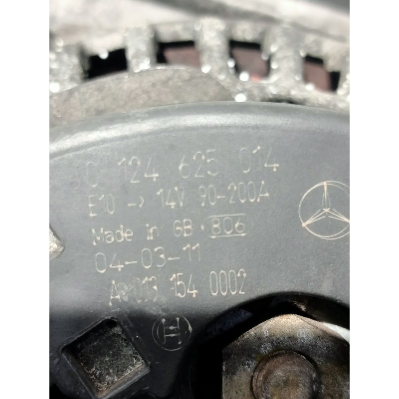 Recambio de alternador para mercedes clase c (w203) berlina 2.2 cdi cat referencia OEM IAM A0131540002 0124625014 