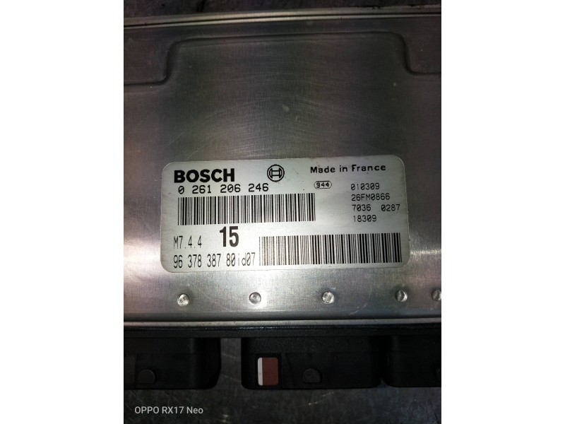 Recambio de centralita motor uce para citroen saxo referencia OEM IAM 0281206246 9637838780 