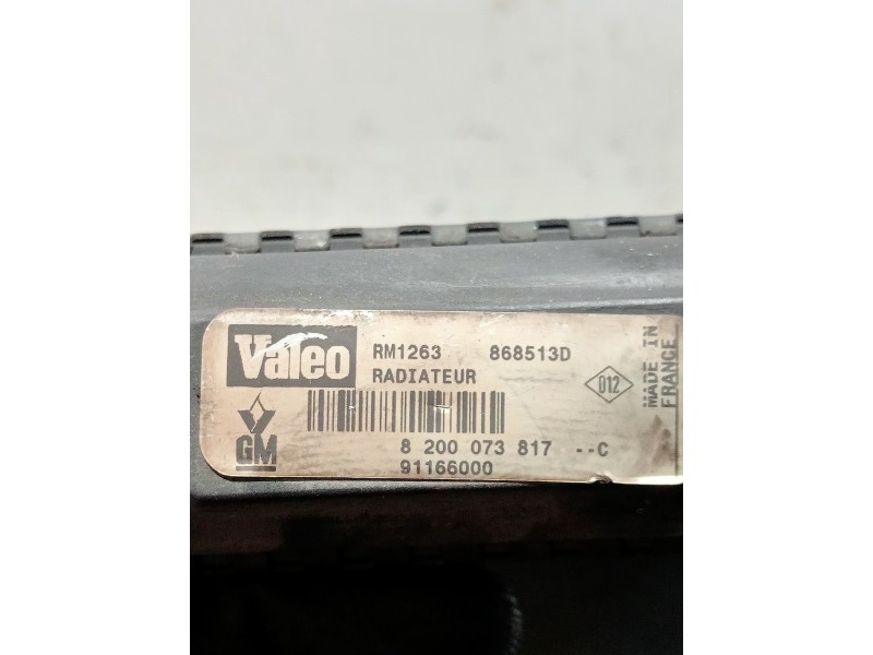 Recambio de radiador agua para nissan primastar (x83) avantour 7 asientos distancia entre ejes corta 2,84t referencia OEM IAM 82