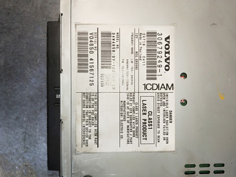 Recambio de sistema audio / radio cd para volvo v50 familiar 1.8 kinetic referencia OEM IAM 306792491  
