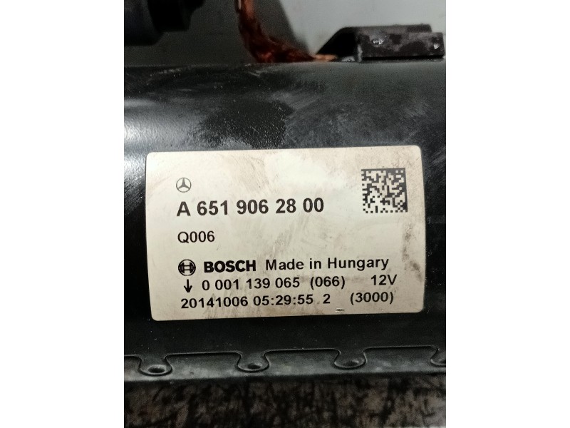 Recambio de motor arranque para mercedes clase c (w205) lim. referencia OEM IAM A6519062800 0001139065 0001139066