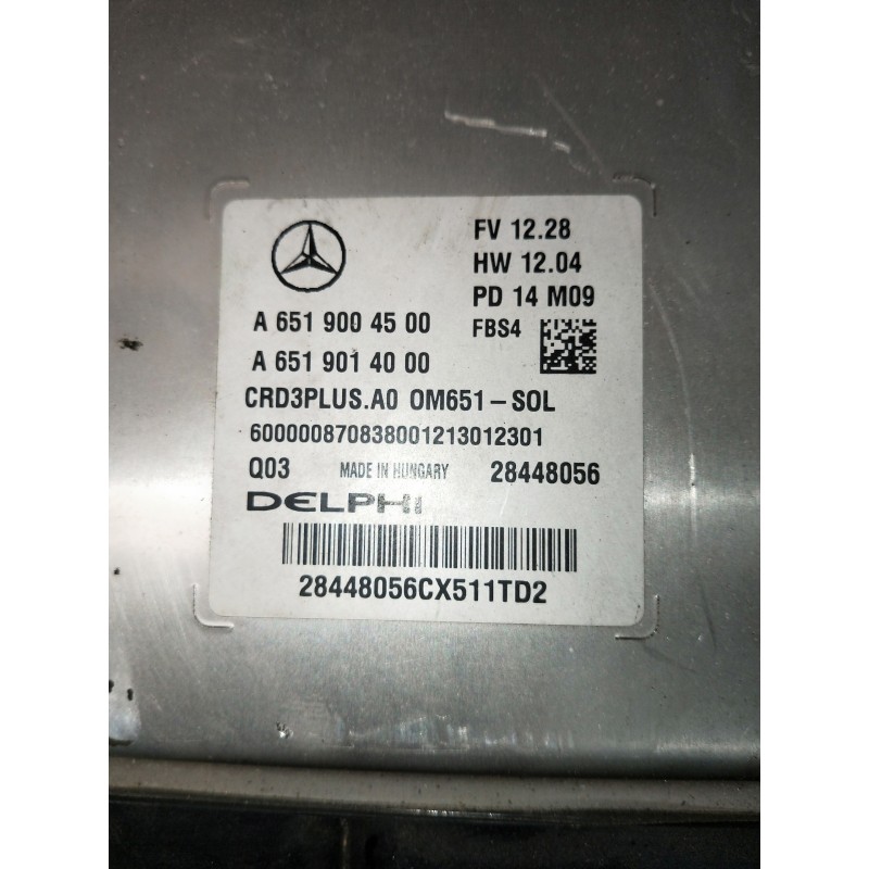 Recambio de centralita motor uce para mercedes clase c (w205) lim. referencia OEM IAM A6519004500 28448056 A6519014000