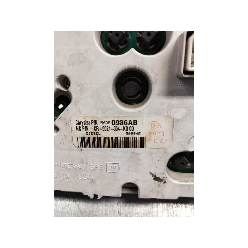 Recambio de cuadro instrumentos para jeep gr.cherokee (wj/wg) 3.1 td cat referencia OEM IAM 56050936AB 58994E CR0021054K0CO