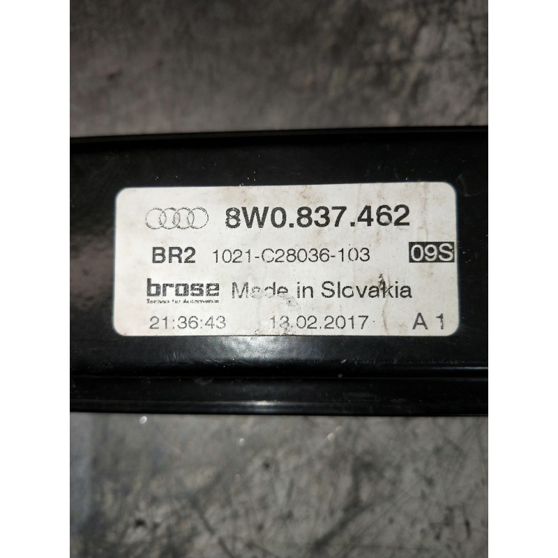 Recambio de elevalunas delantero derecho para audi a4 avant (8w5) sport edition quattro referencia OEM IAM 8W0837462  5P