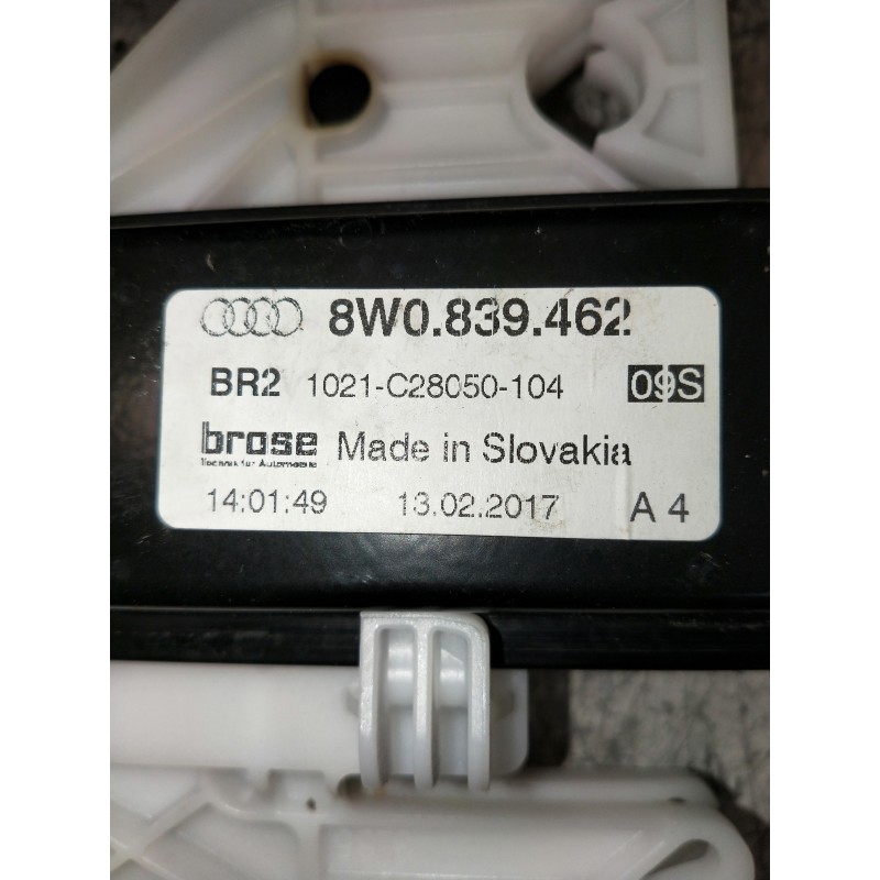 Recambio de elevalunas trasero derecho para audi a4 avant (8w5) sport edition quattro referencia OEM IAM 8W0839462  5P