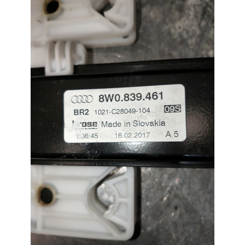 Recambio de elevalunas trasero izquierdo para audi a4 avant (8w5) sport edition quattro referencia OEM IAM 8W0839461  5P