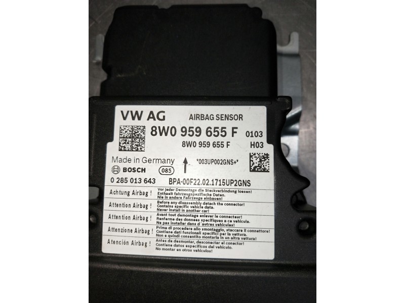 Recambio de kit airbag para audi a4 avant (8w5) sport edition quattro referencia OEM IAM 0285013643 8W0959655F 