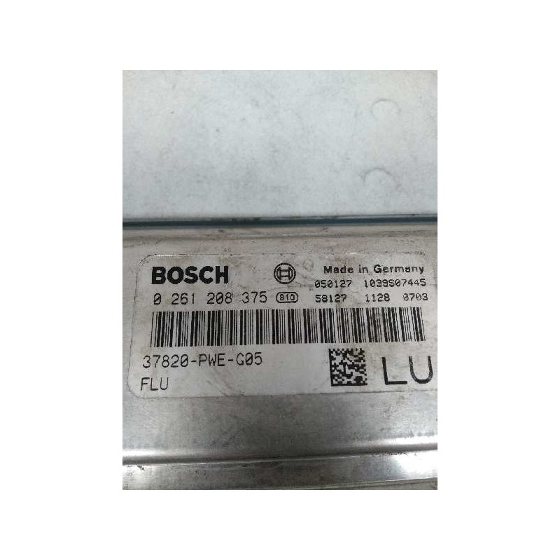 Recambio de centralita motor uce para honda jazz (gd1/5) 1.4 ls referencia OEM IAM 0261208375 37820PWEG05 LU