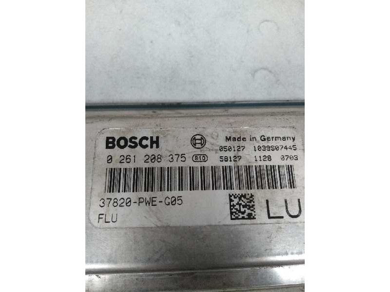 Recambio de centralita motor uce para honda jazz (gd1/5) 1.4 ls referencia OEM IAM 0261208375 37820PWEG05 LU