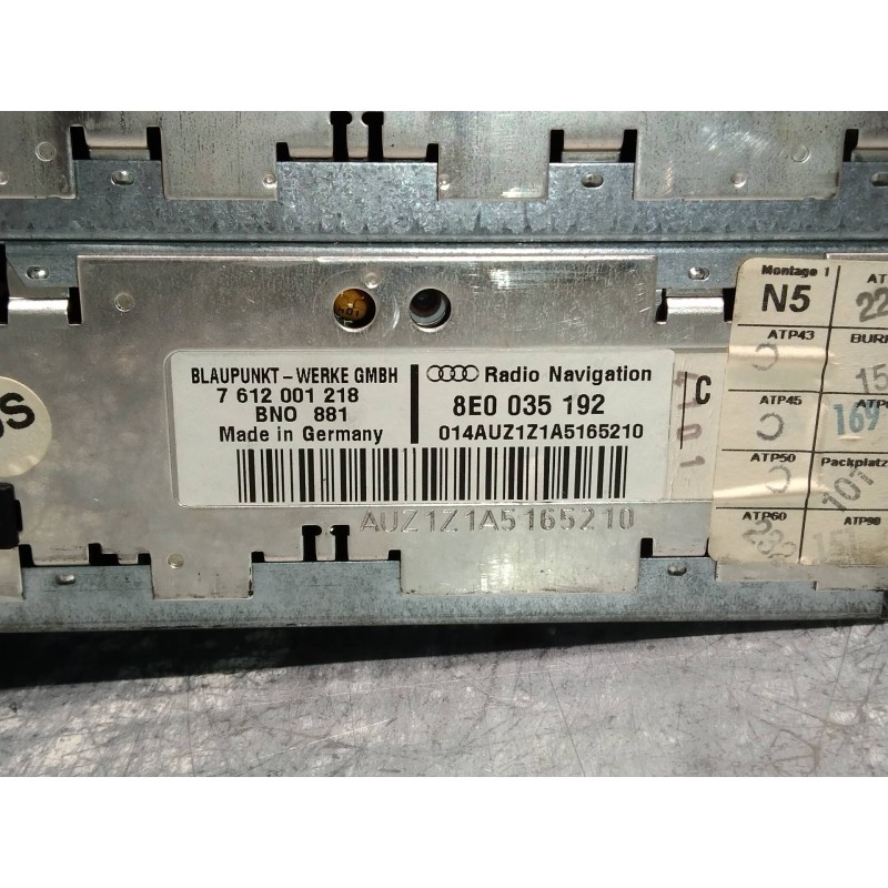 Recambio de sistema navegacion gps para audi a4 avant (8e) 1.9 tdi (96kw) referencia OEM IAM 8E0035192  