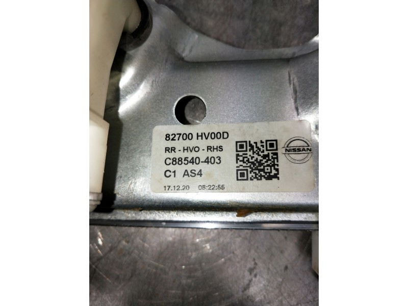 Recambio de elevalunas trasero derecho para nissan qashqai (j11) referencia OEM IAM 82700HV00D  5P