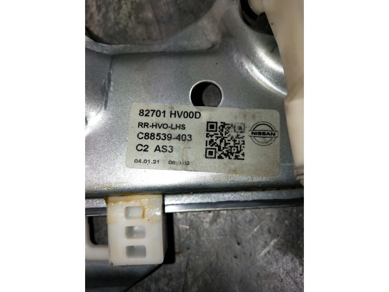 Recambio de elevalunas trasero izquierdo para nissan qashqai (j11) referencia OEM IAM 82701HV00D  5P