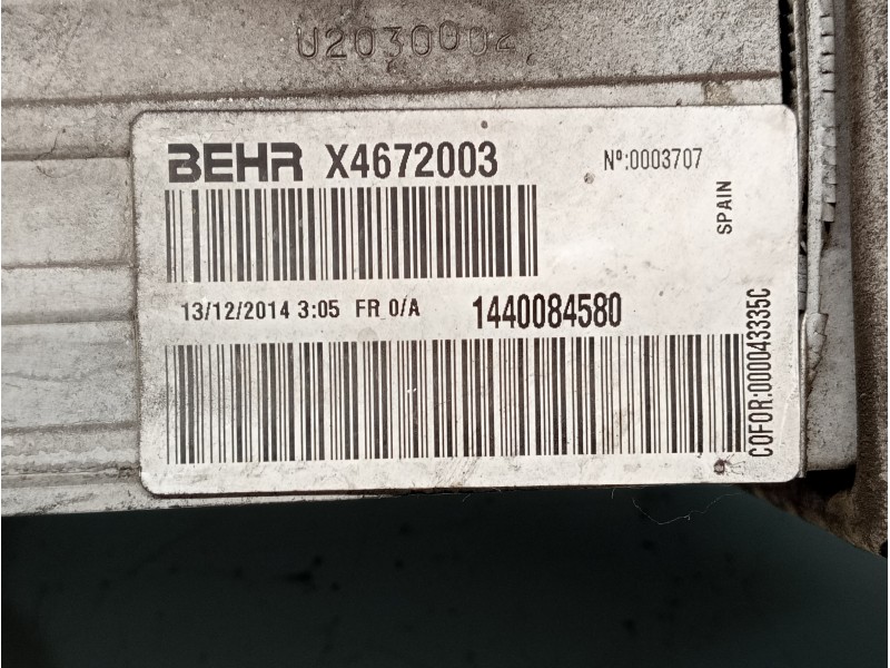 Recambio de intercooler para peugeot expert kasten 1.6 16v hdi referencia OEM IAM 1440084580  