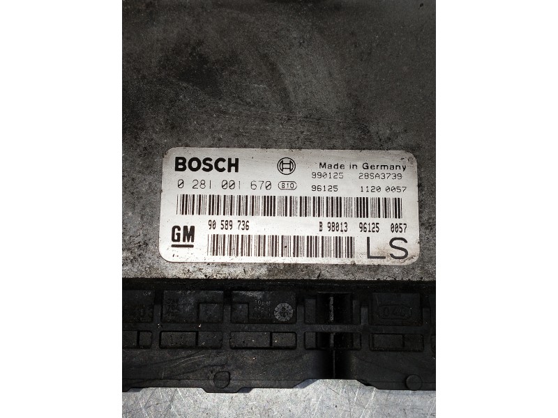 Recambio de centralita motor uce para opel astra g berlina referencia OEM IAM 0281001670 28SA3739 90589736