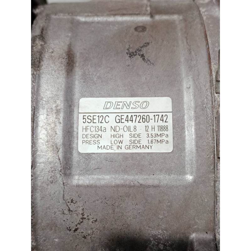 Recambio de compresor aire acondicionado para toyota corolla verso (r1) referencia OEM IAM GE4472601742 5SE12C 