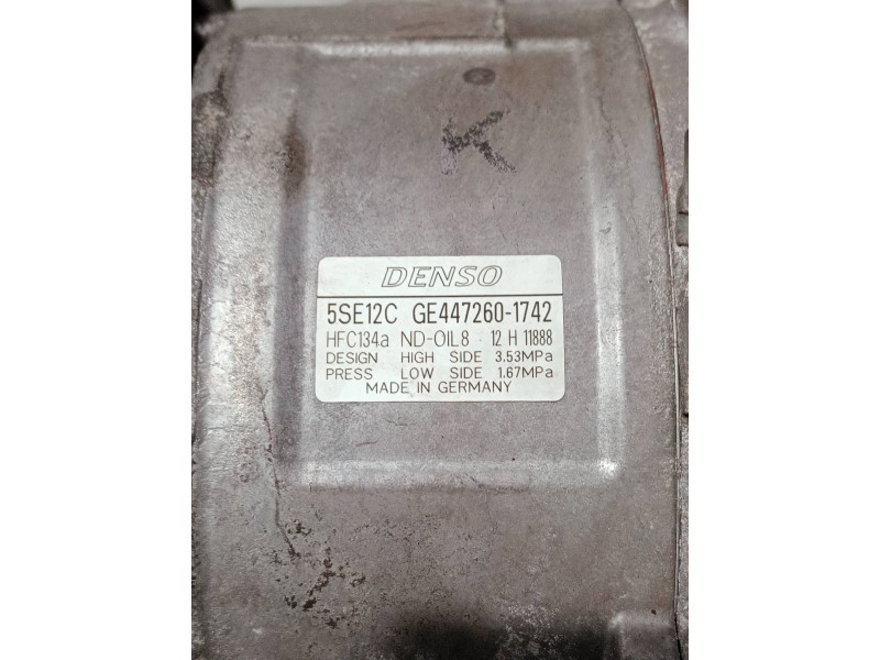 Recambio de compresor aire acondicionado para toyota corolla verso (r1) referencia OEM IAM GE4472601742 5SE12C 