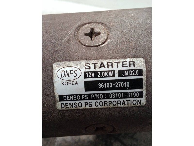 Recambio de motor arranque para hyundai sonata (nf) referencia OEM IAM 3610027010 031013190 