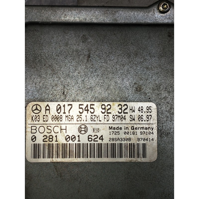 Recambio de centralita motor uce para mercedes clase e (w210) berlina diesel 300 turbodiesel (210.025) referencia OEM IAM A01754