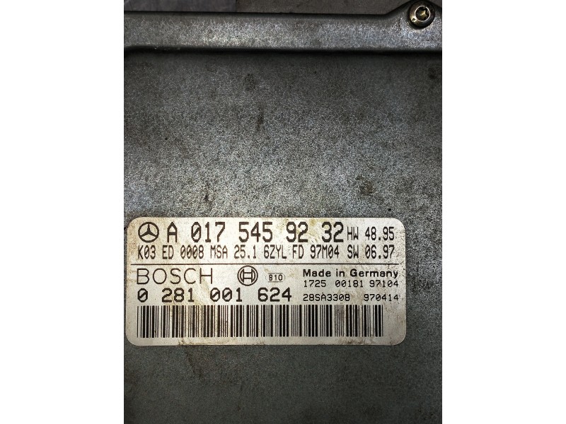 Recambio de centralita motor uce para mercedes clase e (w210) berlina diesel 300 turbodiesel (210.025) referencia OEM IAM A01754
