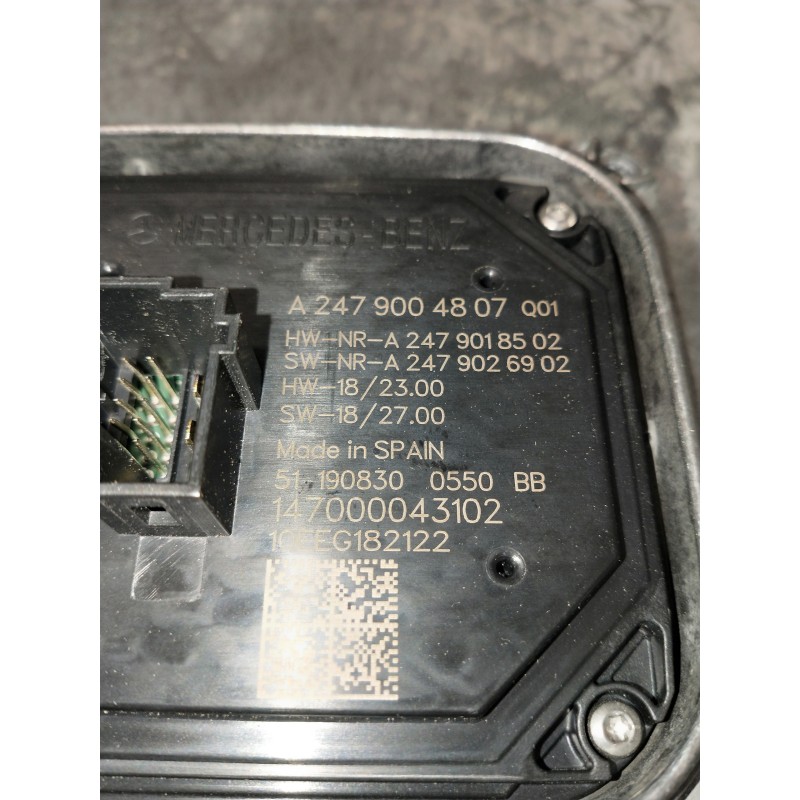 Recambio de centralita faros xenon para mercedes clase b (w247) b 200 d referencia OEM IAM A2479004807 511908300550 140100033703