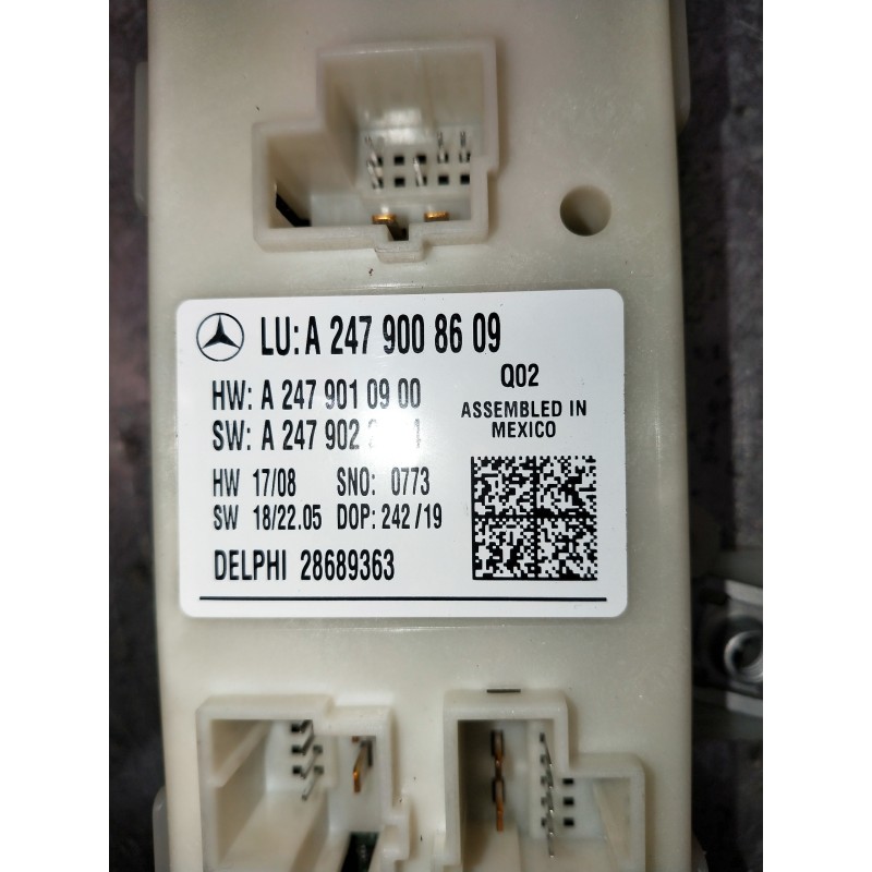 Recambio de modulo electronico para mercedes clase b (w247) b 200 d referencia OEM IAM A2479008609 A2479010900 28689363