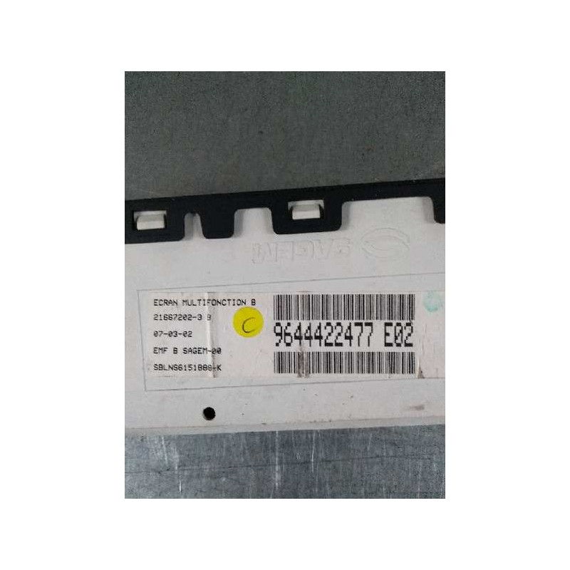 Recambio de pantalla multifuncion para citroen c5 berlina 2.0 hdi sx referencia OEM IAM 9644422477 216672023 