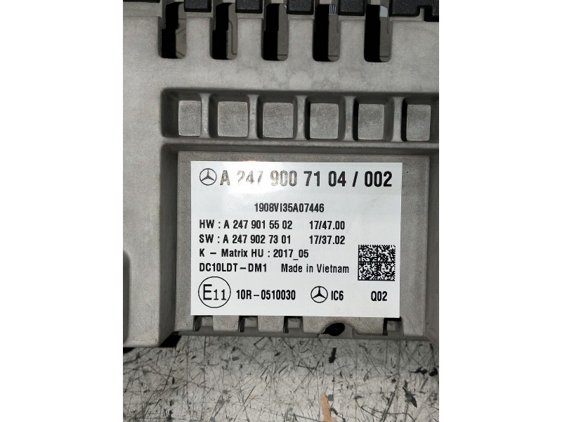 Recambio de pantalla multifuncion para mercedes clase b (w247) b 200 d referencia OEM IAM A2479007104 A2479015502. A2479027301