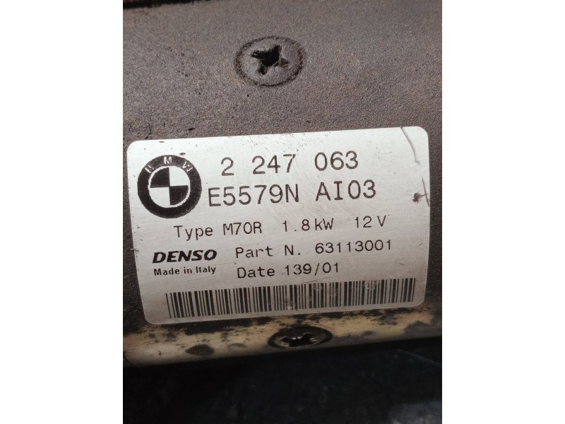 Recambio de motor arranque para bmw serie 3 berlina (e46) referencia OEM IAM 2247063 E5579NAI03 63113001