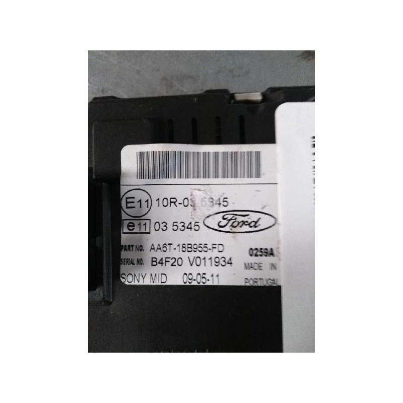 Recambio de pantalla multifuncion para ford fiesta (cb1) 1.6 tdci cat referencia OEM IAM AA6T18B955FD  