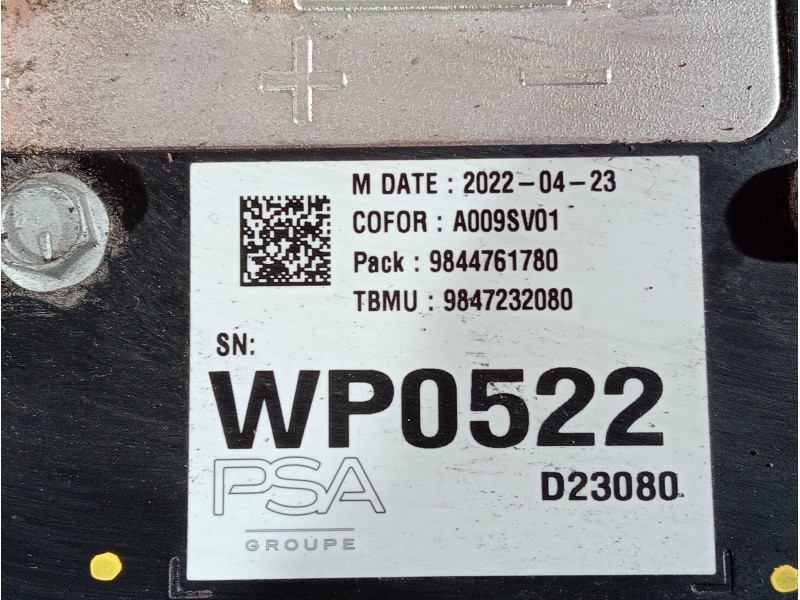 Recambio de bateria para peugeot 308 referencia OEM IAM 9844761780 9837936280 