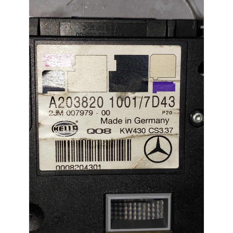 Recambio de luz interior para mercedes clase e (w211) berlina e 320 cdi (211.026) referencia OEM IAM A2038201001  