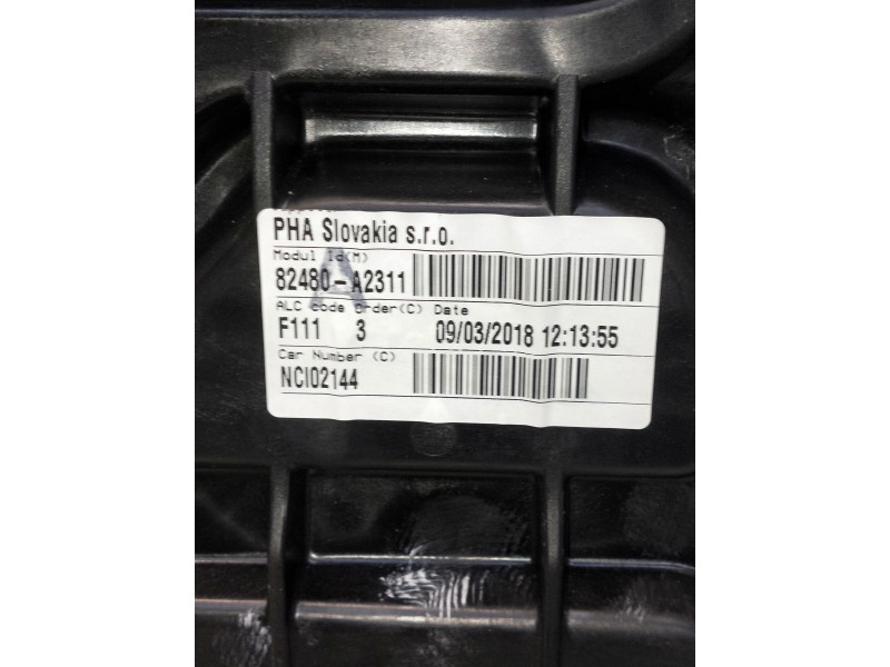 Recambio de elevalunas delantero derecho para kia ceed referencia OEM IAM 82480A2311  5P