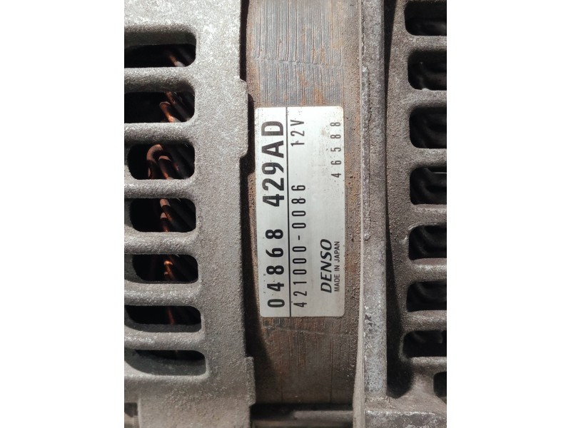 Recambio de alternador para chrysler voyager (rg) referencia OEM IAM 4210000086 04868429AD 