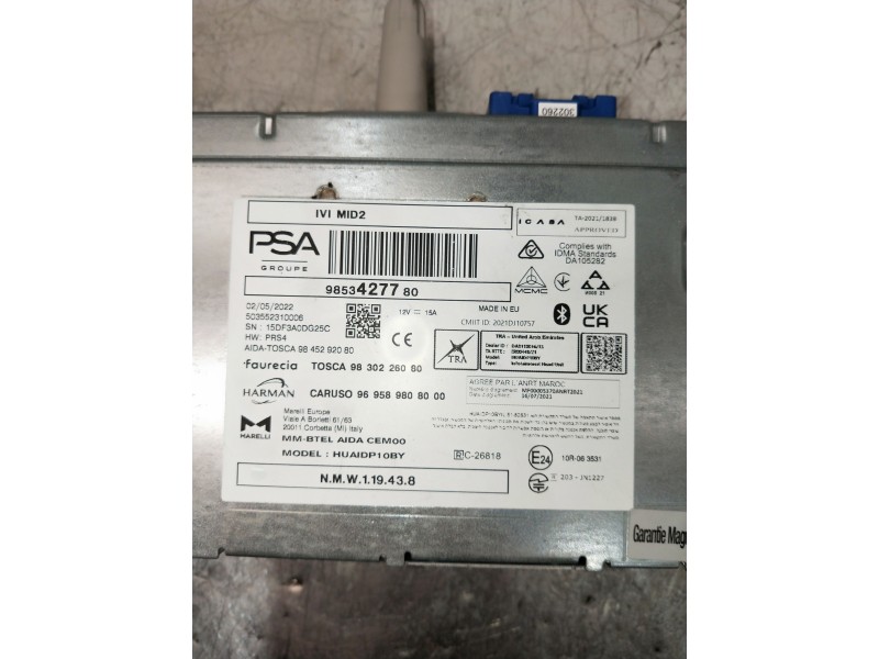 Recambio de sistema navegacion gps para peugeot 308 referencia OEM IAM 9853427780 9830226080 96958980