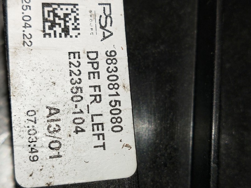 Recambio de elevalunas delantero izquierdo para peugeot 308 referencia OEM IAM 9830815080 9829048280 5P