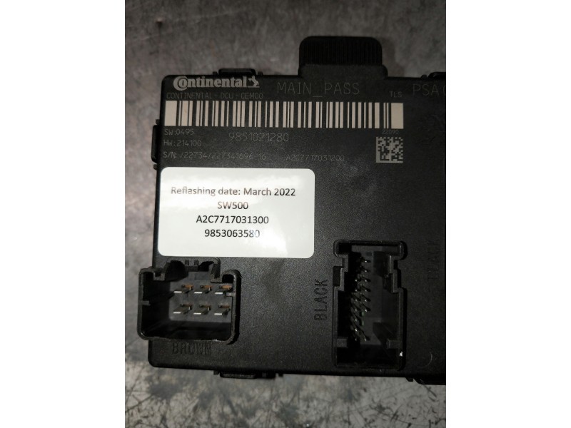 Recambio de modulo electronico para peugeot 308 referencia OEM IAM 9853063580 9851021280 A2C7717031300