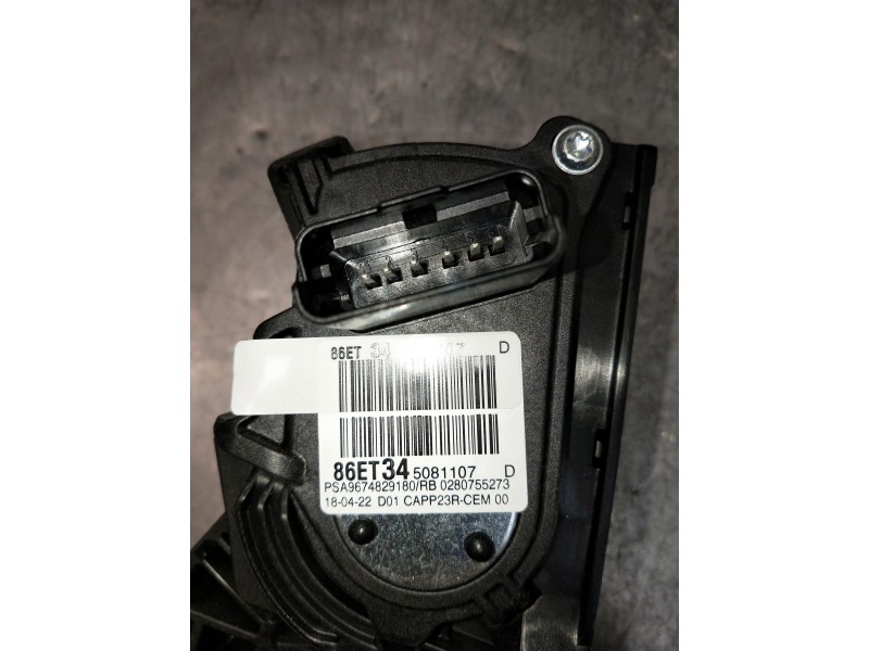Recambio de potenciometro pedal para peugeot 308 referencia OEM IAM 0280755273 86ET345081107 9674829180